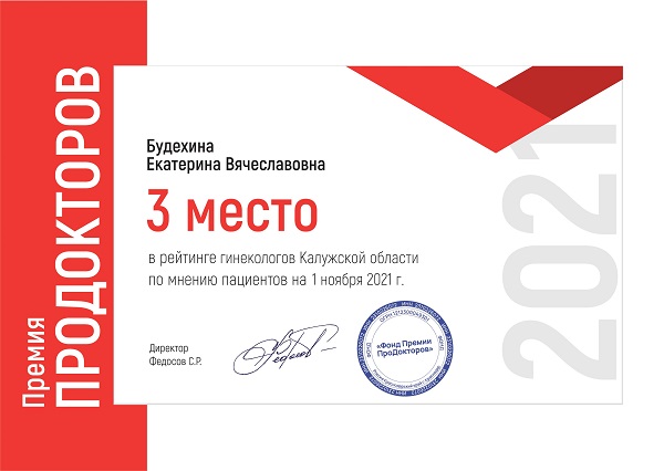Будехина премия Продокторов 2021